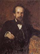 Ilia Efimovich Repin Agrees Si Qiake the husband portrait china oil painting artist